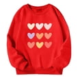 thumbnail image 1 of YOUSNH Chandails pour Enfants Chandails d'Automne et d'Hiver à Lettres Imprimées Col Rond Manches Longues Chandails à Capuche pour Filles Rouge 13-14 Ans, 1 of 6
