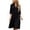 *Black, variant on ClodeEU Women's Collar V Neck 3/4 Sleeve Tiered Mini Shirt Dress,Solid Loose Casual Dress Black,Women's Plus L