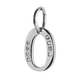 thumbnail image 1 of Charm para Pulsera LuckyLy, Dije Inicial Letra A, Acero Inoxidable y Zirconia Cúbica, Modelo Lizzy plateado Letra O, 1 of 7