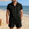thumbnail image 3 of Handshe Men's Shirt and Shorts Set, Casual Resort Beach Wear for Daily Use and Vacation, 3 of 8
