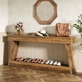 thumbnail image 3 of Tribesigns 70.87-Inch Entryway Table, Narrow Console Table with Storage, Wooden Long Sofa Table, Skinny Hallway Table for Entrance, Bedroom, Living Room, Behind the Couch, Foyer, Rustic Brow, 3 of 8