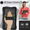 thumbnail image 4 of Dteck Case for Samsung Galaxy Tab A 8.0" SM-T290 T295 (2019 Released) 8-inch,Shockproof Rubber 3-Layers Protection Case Hybrid Kickstand Cover with Hand & Shoulder Strap,Black, 4 of 9