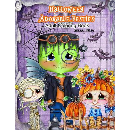 Halloween Adorable Besties Adult Coloring Book
