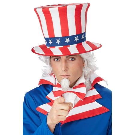Uncle Sam Wig and Chin Patch Set