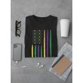 thumbnail image 3 of Smartprints Mens Graphic Tee - Mardi Gras American Flag - Regular Fit 100% Cotton, 3 of 4