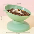 thumbnail image 7 of Cat pet feeding and drinking bowl, dog bowl, cat bowl, high footed slanted mouth bowl, pet supplies (1Pc-Green), 7 of 7