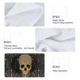 thumbnail image 4 of Haosy 2 Pack Kitchen Wash Cloths with Hanging Loops Absorbent Absorbent Quick Drying Hand Towels, Gold Skull, 4 of 7