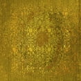 thumbnail image 1 of Ahgly Company Indoor Square Oriental Yellow Industrial Area Rugs, 4' Square, 1 of 4