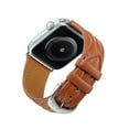 thumbnail image 2 of TECH CIRCLE Bands for Apple Watch Band 42mm 44mm 45mm 49mm Women Men Genuine Leather Replacement Bands Metal Buckle for Apple Watch Ultra 2 Ultra SE Series 9 8 7 6 5 4 3 2 1,Brown, 2 of 6