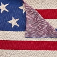 thumbnail image 4 of Lanwood Home Americana summer Knitted Throw Blanket, USA American Flag Oversize Throw, Red and Blue Star Stripe, 4 of 5