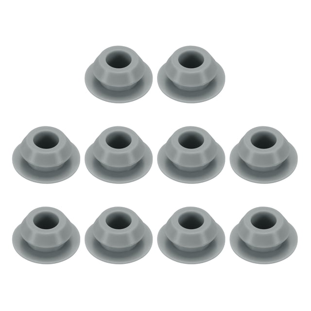 10 piezas de tapones para agujeros de 1/2 pulgada (12 mm) que se ajustan a agujeros de 9 mm, tapón impermeable, tapón de tubo, gris