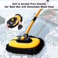 thumbnail image 2 of Car Wash Brush Kit,Wash Mop Tool Kit,with 15”Curved and 90”Rotating Brush Telescopic Extension Pole, Wash Mitt and Towel for Cleaning Cars SUV RV Trucks, 2 of 7