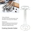 thumbnail image 4 of Cooking Utensils Holder Stainless Steel Multifunctional Kitchen Countertop Cooking Utensil Hanging Organizer Rack for Spoon Spatula Soup Ladle Efficient Space Utilization, 4 of 7