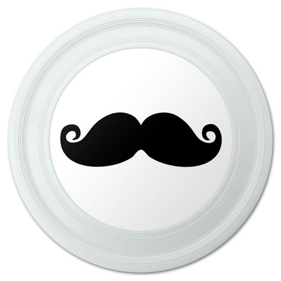 Curly Mustache Funny Novelty 9" Flying Disc