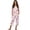 White and Pink-Floral, variant on DISNIMO Cowboy Printed Womens Pajama Set Soft Sleepwear Short Sleeve Tops and Capri Pant Pjs for Summer, S
