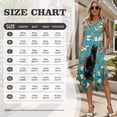thumbnail image 5 of Psesaysky Black Cat Art Floral Print Mens Shorts Sleeve Shirt &Womens Sleeveless Flowy Tunic Dress Couples Matching Hawaiian Luau Outfit His and Her Topical Shirts or Dresses Pockets, 5 of 7