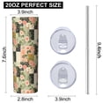 thumbnail image 3 of Pioneer Flower Floral Print Pattern 20oz Skinny Tumbler with Straw & Lid, Double Wall Vacuum Insulated Cup, Leak-Proof, Cup Holder Friendly, Hot 6H Cold 12H, 3 of 6
