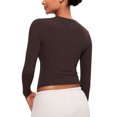 thumbnail image 3 of CRZ YOGA Softembrace Long Sleeve Shirts for Women Casual Tops Soft Basic T-Shirts, 3 of 7