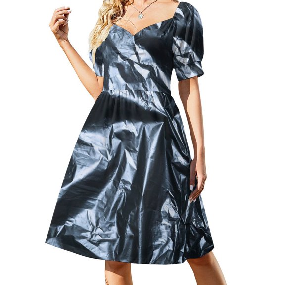 Trash Plastic Bag Texture Sleeveless Dress dresses for wom beach outfits for wom