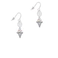 thumbnail image 2 of Delight Jewelry Silvertone 2-D Vanilla Ice Cream Cone with Sprinkles Silvertone Leaf French Earrings, 2 of 5