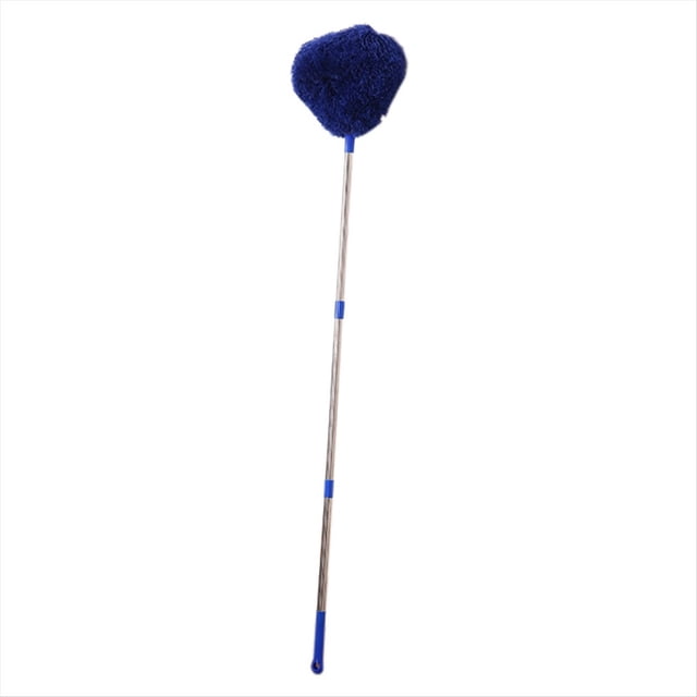Plumero Retráctil de Acero Inoxidable con Manejar , Cepillo para Polvo, Herramientas de Limpieza para el Hogar y el Coche, Azul Marino