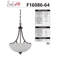 thumbnail image 2 of Luminance F16086-64 Pendant Preston 3 Lights Provincial Bronze, 2 of 2