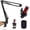 Black with HyperX QuadCast 2 Windscreen, variant on YOUSHARES Mic Boom Arm Stand - Boom Arm for HyperX QuadCast 2/ 2S/ S, Yeti, AM8, SM7B Gaming Mic and Most Microphones using 3/8" to 5/8" Adapter with QuadCast 2 Windscreen