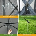 thumbnail image 5 of Ladcaser 10x10ft Camping Gazebo, Portable Pop Up Canopy Screen Tent 6 Sided with Mesh Windows and Carry Bag for Camping, Outdoor, Picnic, Backyard Party Outside Activities, Gray, 5 of 9