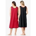 thumbnail image 2 of Only Necessities Plus Size 2-Pack Sleeveless Nightgown, 2 of 6