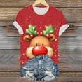 thumbnail image 5 of Kedxroy Christmas Shirt for Women Letter Print T Shirts Xmas Holiday Short Sleeve Pullover Tops Christmas Vacation Tee Shirts(Khaki,XXL), 5 of 6