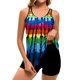 thumbnail image 2 of Trajes de baño Tankini Aolina para mujer, cuello redondo, multicolor, 2 of 6
