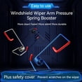 thumbnail image 2 of Yazoeia Windshield Wiper Arm Pressure Spring Booster-Enhance Wiper Performance, Wiper Arm Pressure Spring Set, Add-on Wiper Arm Pressure Spring Set, Easy Install (4PCS Silver) CJC912-108271, 2 of 8