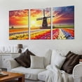 thumbnail image 2 of Fenyluxe Fall Decor Windmills and Flower Fields Canvas Prints Wall Art 3 Piece Set 12x16x3pcs, 2 of 4
