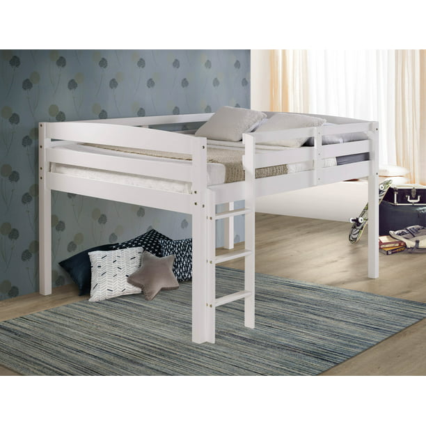 Concord Full Size Junior Loft Bed, Full Size Low Loft Bed With Trundle