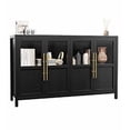 thumbnail image 1 of Buffet avec Rangement, Bahut Buffet avec Portes en Verre, Armoire de Rangement Style Ferme Moderne pour Cuisine, 1 of 7
