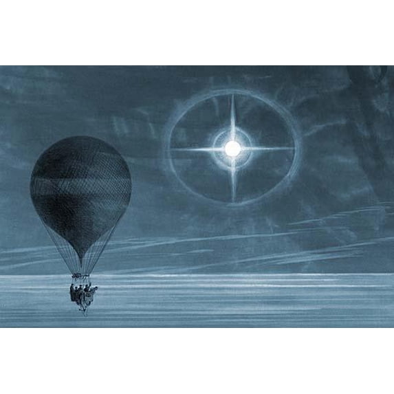 Lunar glow in Balloon Flight- Fine Art Canvas Print (20" x 30")