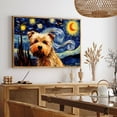 thumbnail image 5 of Glenofimaal Terrier Dog Canvas Van Gogh Starry Night Wall Art Gifts Canvas Wall Art Frame Music Artist Customized Canvas Framed Photo Art Work For The Bedroom(Gifts For Dog Lover ), 5 of 6