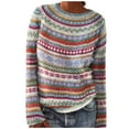 thumbnail image 1 of Womens Sweaters Winter Fall Casual Loose Long Sleeve Knitted Sweater Tops, 1 of 8