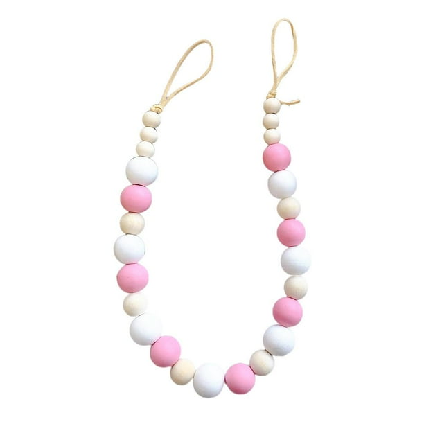 2 Pcs DIY Curtain Tiebacks Wooden Beads Curtain Holdbacks Boho Curtain Tie Backs Farmhouse