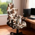 thumbnail image 3 of Jiueut Brown Cow Print Gaming Chair Cover with Armrest Cover, Washable Computer Chair Slipcovers Stretchable Gaming Desk Chairs Seat Protector with Elastic Bottom, 3 of 7