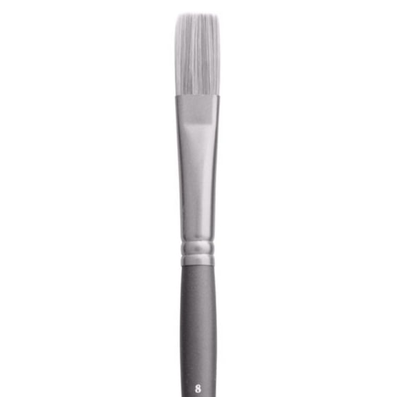 Jack Richeson Grey Matters Series 9822 Long Handle Sz 8 Flat Synthetic Acrylic Brush
