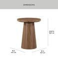 thumbnail image 5 of Better Homes & Gardens Ashby Pedestal End Table, Walnut Finish, 5 of 8