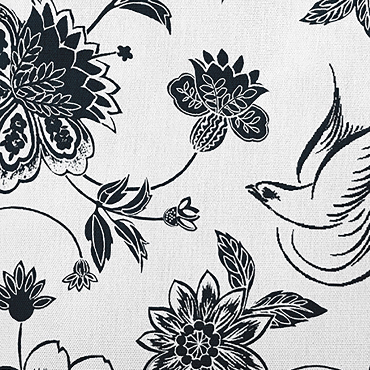 26" x 26" Simply Daisy Traditional Bird Floral Polyester Accent Pillow, Black Qty 1