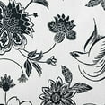 thumbnail image 2 of 26" x 26" Simply Daisy Traditional Bird Floral Polyester Accent Pillow, Black Qty 1, 2 of 5