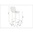 thumbnail image 3 of Home Square 42" Leather Barstool in Silver & White - Set of 2, 3 of 7
