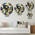 thumbnail image 4 of Designart "Captivating Abstract Pattern with Blue & Golden Textures XXI" Modern Geometric Oversized Wall Clock, 4 of 5
