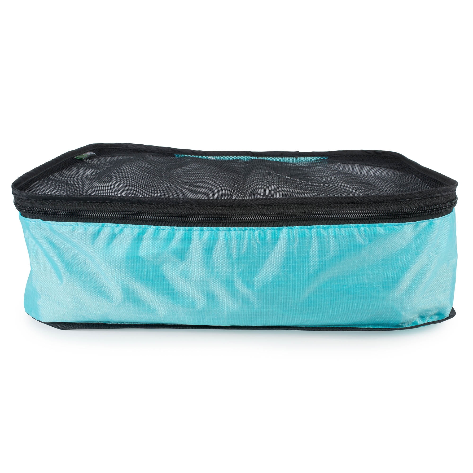4-Piece Set of Packing Cubes - Lightweight Travel Organizers with Mesh Lid in Assorted Sizes, Blue