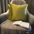 thumbnail image 3 of The HomeCentric Decorative Pillow Covers Chartreuse Pack of 2, 22"x22" (55x55 cm) Satin Solid Cushion Covers For Sofa, Solid Modern Style - Chartreuse Slub Satin, 3 of 10