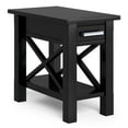 thumbnail image 1 of Simpli Home Kitchener Table d'Appoint Étroite en Bois Massif, Noire, 1 of 7