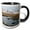 Black/White, variant on 3drose, St. Andrews Bay, South Georgia Island. King Penguins Cross a Stream., 11oz Two-tone Green Mug